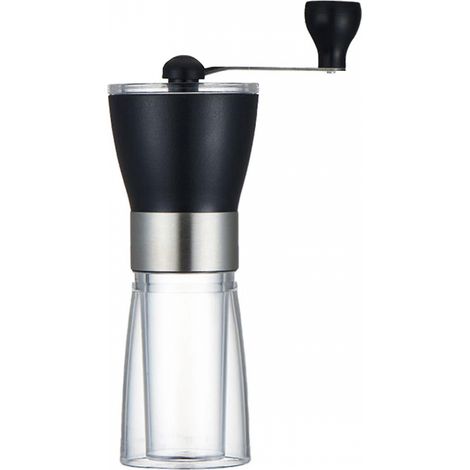 Moulin à café manuel, moulin à grains portatif avec poignée en acier inoxydable, disque de broyage en céramique réglable, idéal pour les voyages (1/5)