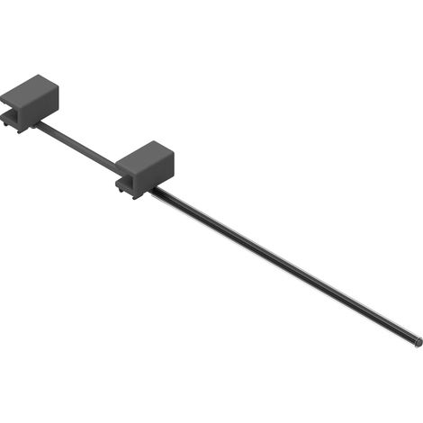 Bras pour porte pantalon - Décor : Anthracite - Hauteur : 40 mm - Largeur : 50,5 mm - Matériau : Acier - Profondeur : 470 mm - MENAGE&CONFORT (1/2)