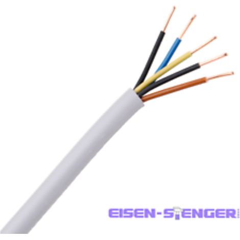 Kopp - Mantelleitung NYM-J 5Gx1,5mm², 5-adrig, 10m-Ring, grau - 153010840