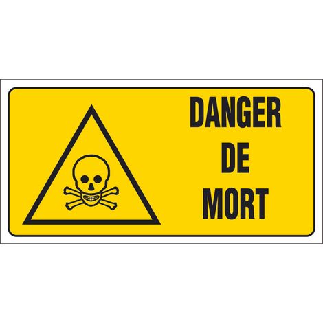 Panneau Danger de mort - Rigide 960x480mm - 4000435
