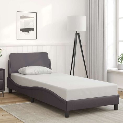Bettgestell "Dover" Grau 80x200 cm Kunstleder (1/5)