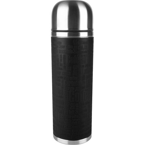 Tefal Thermos Senator 0.5L - K3064214: Thermos in acciaio con coperchio in silicone, nero (1/5)