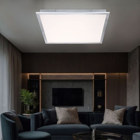 Lampada da soffitto plafoniera lampada da soggiorno pannello da superficie lampada da ufficio lampada da studio, quadrata, LED 12,3W 2500Lm bianco caldo, LxLxH 60x60x6cm