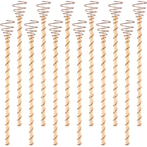 12pcs Piquets pour Plantes d'Électroculture, Piquets de Jardin en Cuivre de 29,2cm Longue Antenne de Culture Électro pour Plantes d'Intérieur et d'Extérieur Fruits Légumes Croissance (1/5)