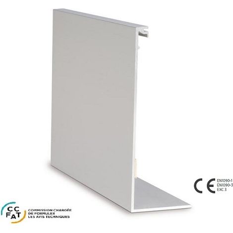 [QUALITE FRANCAISE] - Habillage aluminium anodisé pour profil 308510 Long 2500 mm