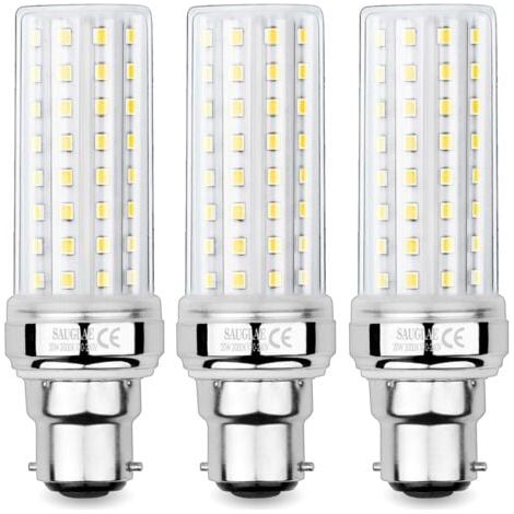 LaBlanc – 3 Pièces Ampoules de Maïs LED 20W, Équivalent 150W Ampoule Incandescente, 2300LM, 3000K Blanc Chaud, Ampoules à B22 Baïonnette (1/7)