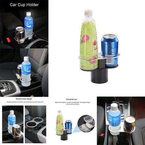 Porte-gobelet de voiture, porte-bouteille, support double porte-gobelet, porte-gobelets en plastique pour voiture (1/5)
