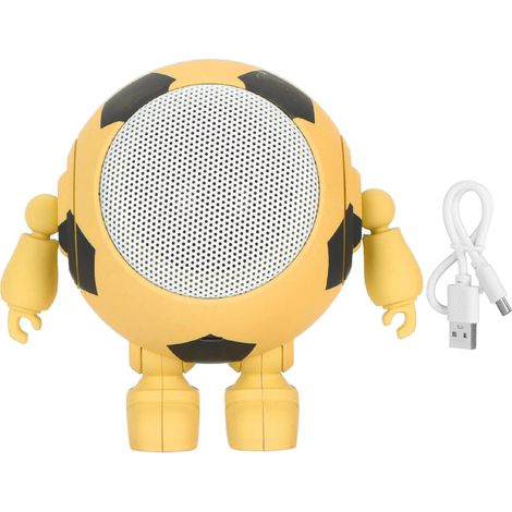 Tragbarer Bluetooth-Stereo-Lautsprecher, drahtlose serielle Verbindung, kompakter Lautsprecher für Heimpartys in Gelb