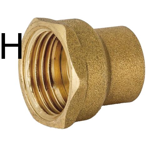 Entronque Hembra 270G Latón Soldar Cobre  Cobre ''CU'': 12-1/2