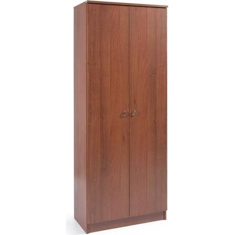 Meuble à chaussures polyvalent Noyer antique mélaminé 2 portes h182x71x38