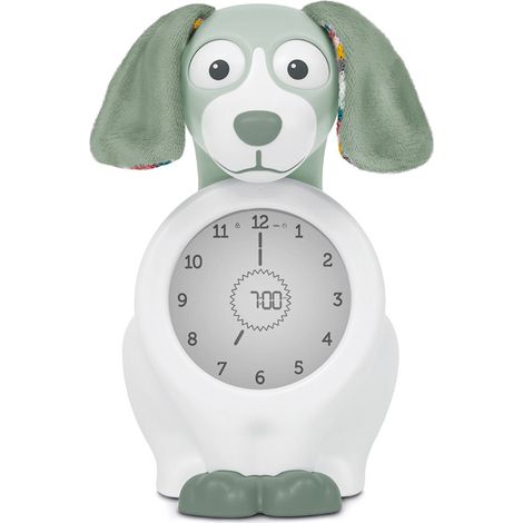 Orologio Cagnolino Multifunzione 11x20x13 cm con Sveglia Bianco/Verde (1/3)