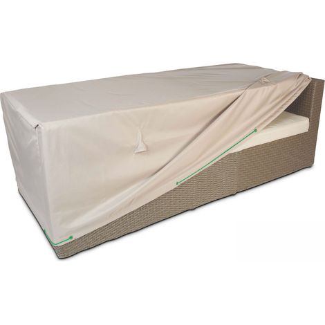Oviala – Housse de protection pour canapé 3 places – Imperméable et déperlant – 2 aérateurs anti-condensation – Cordon de serrage pour maintien