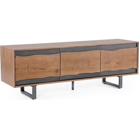 Mobile porta TV "Garwood" in legno MDF impiallacciato per interno -3 ante (1/4)