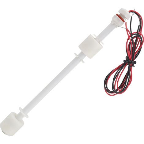 Interrupteur à flotteur pour contrôle de niveau d'eau, détection et alarme, longueur 200 mm en plastique (1/5)
