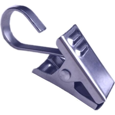 100 crochets de suspension robustes en acier inoxydable pour rideaux de douche, guirlandes lumineuses, supports de photos, décoration pour chambre et salle de bain, présentoir pour objets d'art et d'a (1/5)