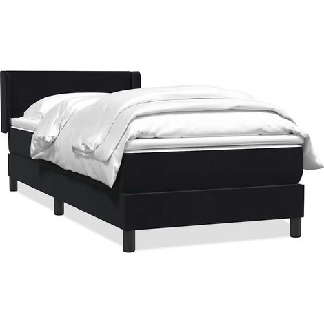 Maison Exclusive - Boxspringbett mit Matratze Schwarz 80x220 cm S