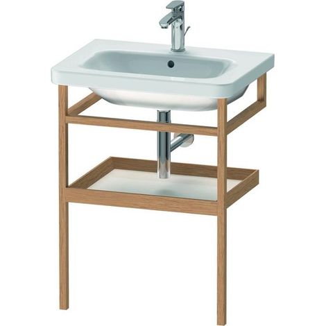DU Möbel-Acc. HTH mit Ablage DuraStyle 440x590x805mm, weiß hgl./eiche massiv (1/5)
