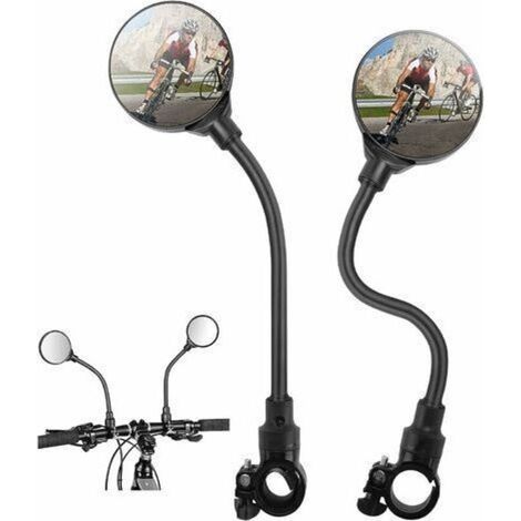 [2 Pack] Bicycle Mirrors, 360° Rotating Bicycle Mirrors, High-Definition Adjustable Rotating Bicycle Mirrors, Wide-Angle Mirrors, Shockproof, Universal Type, Suitable for VT (1/4)