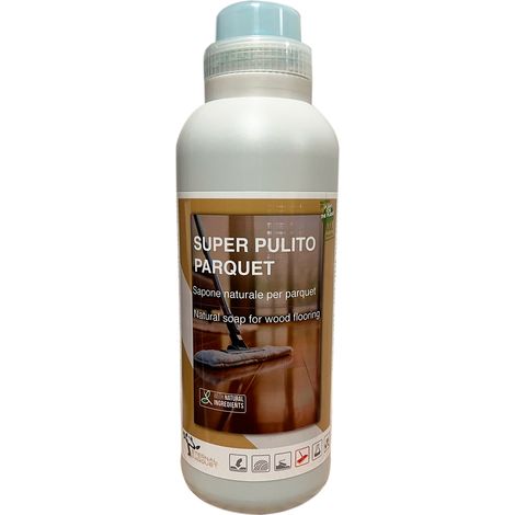 il n1 - SUPER PULITO PARQUET rivoluzionario detergente NATURALE a PH NEUTRO e protettivi formulato per parquet - Di Eternal Parquet-flacone da 1 litro