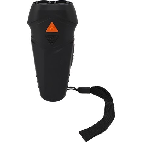 Tragbares USB-Ultraschall-Hundeabwehrgerät mit zwei Köpfen, leistungsstarker Ultraschall-Hundeabwehrton, 20–25 kHz, Schwarz