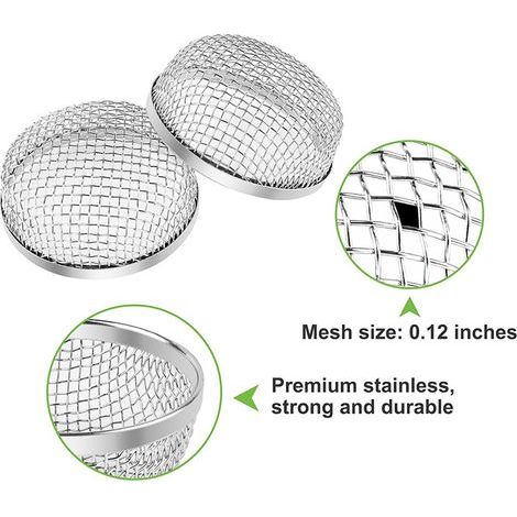2 grilles d’aération inox pour camping-car – Bouche de ventilation 2,8″ – Protection anti‑insectes pour poêle à bois (1/5)