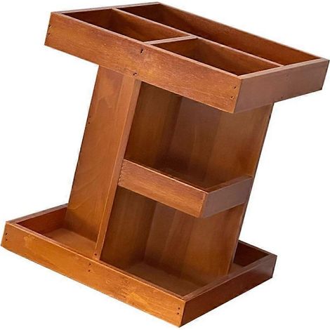 Tiroir de rangement pour maquillage en bois robuste avec étagères réglables pour usage domestique (1/5)