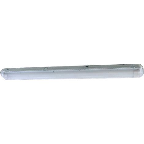 Multiprise étanche électrifiée 2 Tubes 120 cm IP65, idéale pour éclairage Industriel et extérieur, résistante à l'eau et à la poussière.