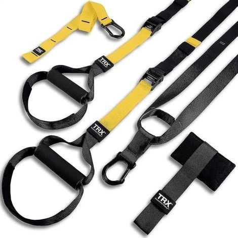 Système d'entraînement en suspension tout-en-un TRX - Système de musculation à domicile pour les sportifs confirmés, incluant l'accès au club d'entraînement TRX.