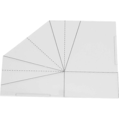 Gabarit de couture pliable pour panier alimentaire, gabarit de couture transparent en acrylique pour sac à main, règle de couture DIY 20,3c (1/4)