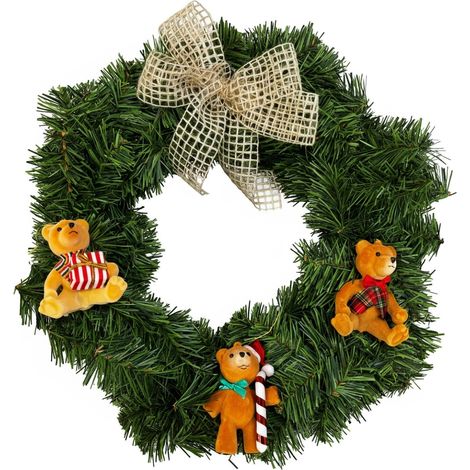 Decoración de Navidad Palasior, Estructura Color Marrón, Hecho en Italia, Verde