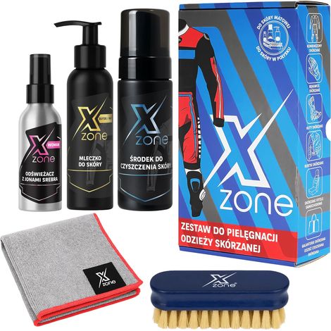 Set completo per la pulizia e la cura di abbigliamento in pelle da moto xzone donna normale (1/4)