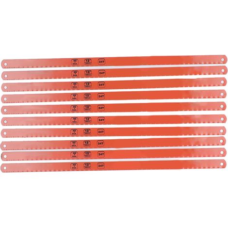 10 Stück Metallsägeblätter, 12 Zoll, 24 Zähne, robustes und zähes Hochgeschwindigkeitsstahl-Metallsägeblatt für Metall, Holz, Kunststoffrohre (1/5)