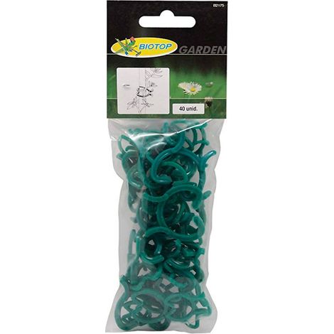 Anillos pvc para sujeción de plantas a tutores, ø16 - 20 - 25 mm, blíster con 40 uds