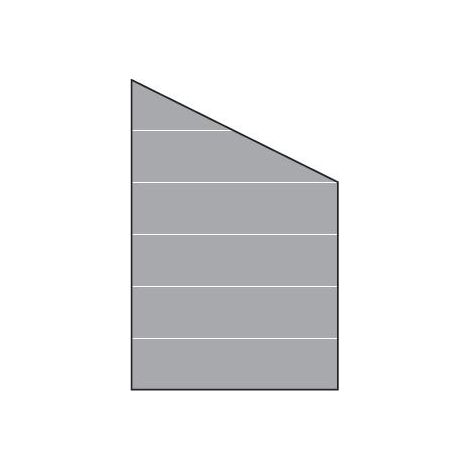 VETRO Glasscheibe ECKE rechts B 1200 x H 1800/1200 mm