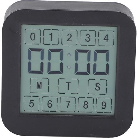 Thermomètre-hygromètre numérique avec minuteur et horloge, écran LCD rétroéclairé, indicateur de température et d'humidité (1/5)