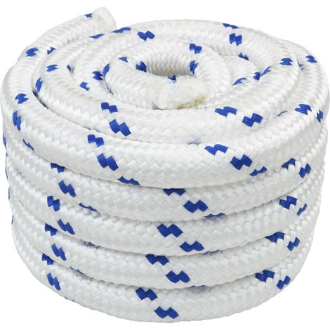 vidaXL Cuerda para barco 3 mm 10 m Blanco y Azul PP (1/5)