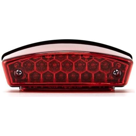 Feu arrière moto universel 12V 21 LED Moto Feu blanc de plaque d'immatriculation Feu arrière rouge de stop (B) (1/4)
