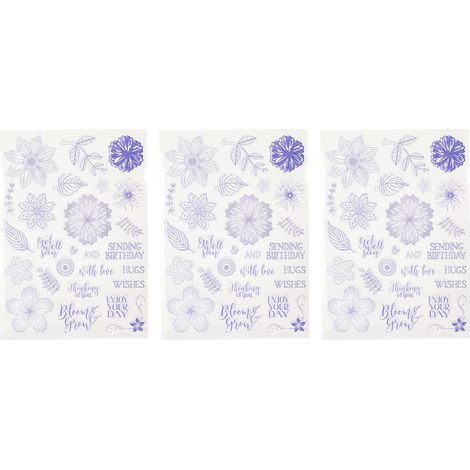 Lot de 3 Tampons Transparents Durable, Décoratifs & Longue Durée pour Albums Photos, Journaux, Cartes & Loisirs Créatifs (1/5)