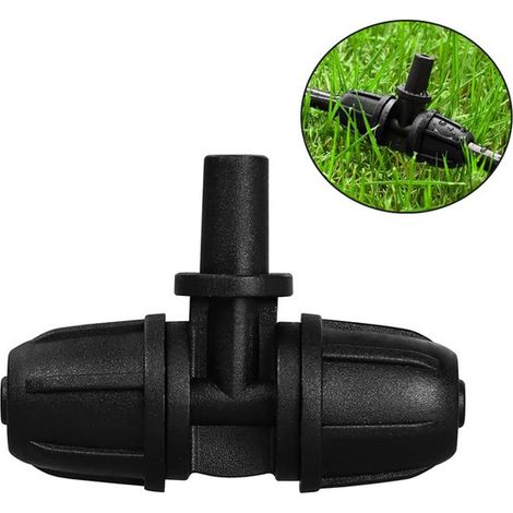 Conectores para mangueras de riego por goteo - Tes de 1/4 de pulgada a 4 mm de diámetro interior - Paquete de 20 - Acoplamientos rápidos - Para sistemas de riego - Invernaderos (1/5)