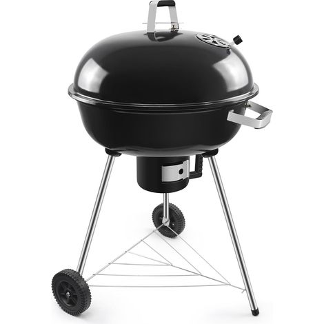 Barbecue Charbon Rond avec Couvercle et Roues - Grande taille avec Couvercle et Roues BBQ Portable Barbecue Grill pour Jardin Camping Balcon (1/5)
