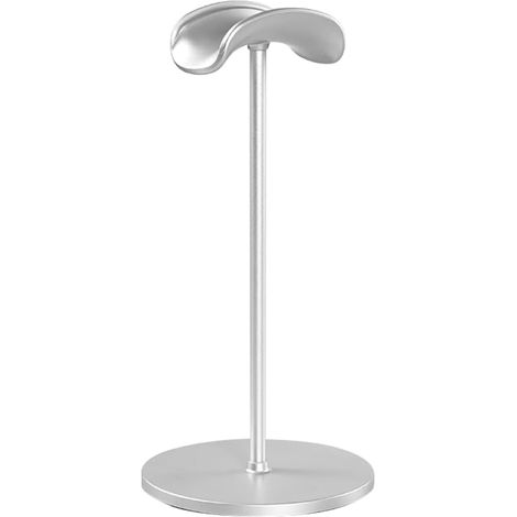 Supporto per cuffie, supporto per cuffie da tavolo, barra di supporto in alluminio per tutte le cuffie (argento)
