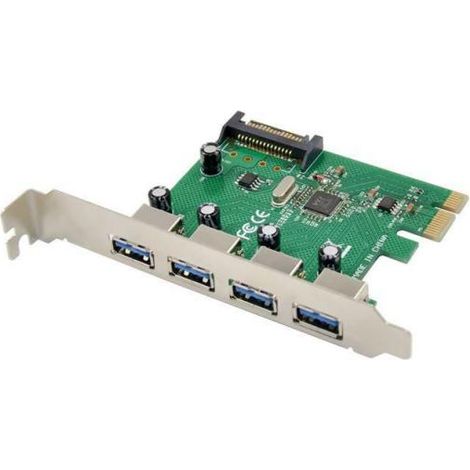 Scheda PCIe MicroConnect con 4 porte USB 3.0