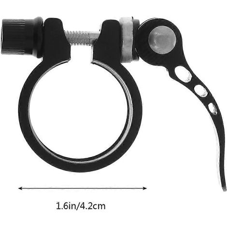 Collier de serrage rapide pour tige de selle de vélo, 34,9 mm, en alliage d'aluminium noir. (1/5)