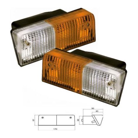 FARO FANALE ANTERIORE TRATTORE FIAT SX + DX 5124109 5124111 4999859 (20367/1)