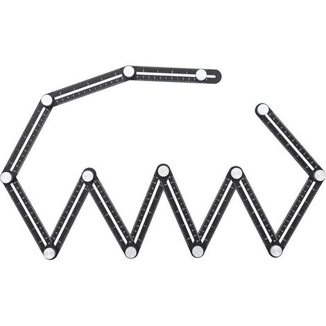 Règle multi-angle à 12 facettes en alliage d’aluminium – outil de mesure précis pour traçage, gabarit et repérage, idéal pour menuiserie, bricolage et atelier (1/5)