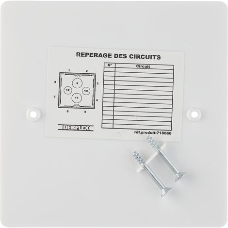 Debflex – Couvercle à visser 120x120 mm pour boîte de dérivation – Pour espaces confinés – Vissage rapide en série – Indice de protection IP54 (1/2)