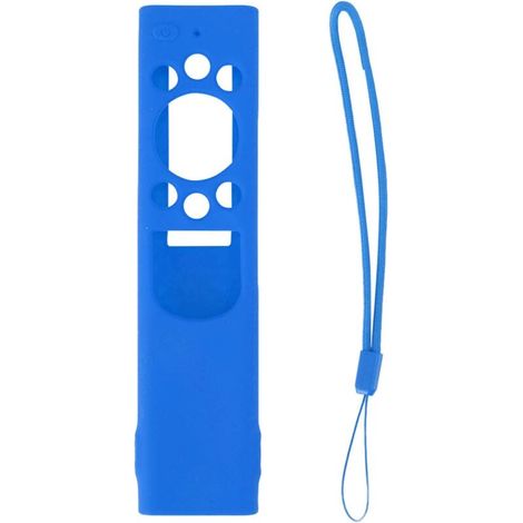 Coque de Protection Anti-Chute en Silicone pour Télécommande Samsung TM2180EcoBN59, Couverture de Remplacement à Cellule Solaire, Bleu (1/5)