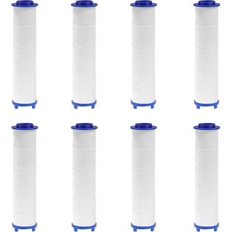 8 Pièces Filtre Douche, Rechange PP Anti-Calcaire, Filtration 3 Couches Pour Salle De Bain