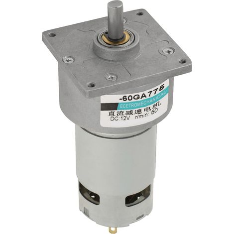 Moteur à engrenages métalliques 35W 12V 50tr/min à vitesse réglable sens horaire/anti-horaire (1/5)