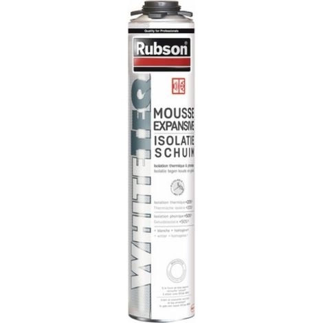 Rubson – Mousse polyuréthane expansive 750ml – Isolation thermique et phonique – Pour fenêtres, portes et murs – Technologie WHITETEQ